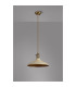 Moravia 35cm 1 Light Braided Pendant Round Tiered Metal Shade Antique Brass/Golden Brown/Beige/Gold-8