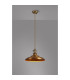 Moravia 35cm 1 Light Braided Pendant Round Tiered Metal Shade Antique Brass/Golden Brown/Brass/Gold-3