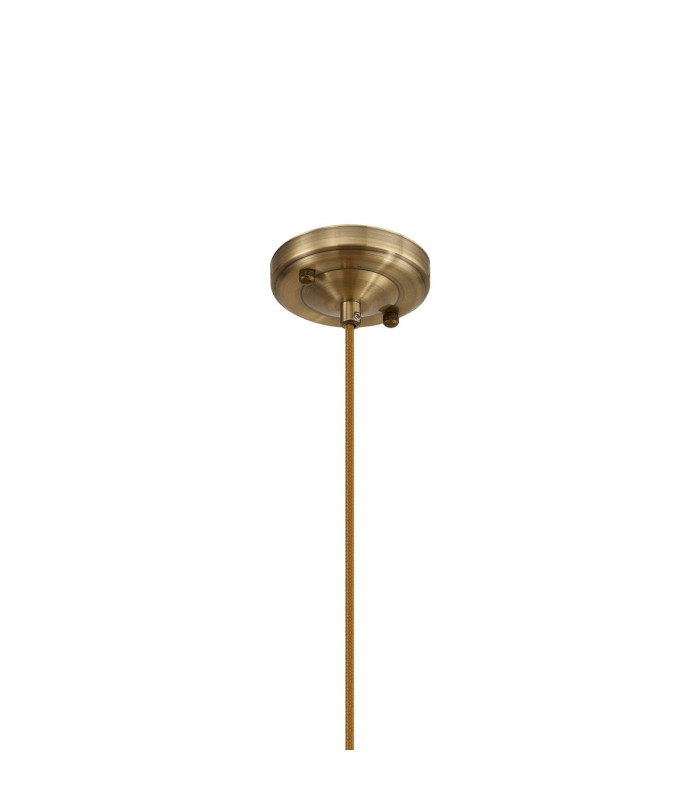 Moravia 35cm 1 Light Braided Pendant Round Tiered Metal Shade Antique Brass/Golden Brown/Brass/Gold-6