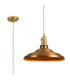 Moravia 35cm 1 Light Braided Pendant Round Tiered Metal Shade Brass/Pale Gold/Brass/Gold-1