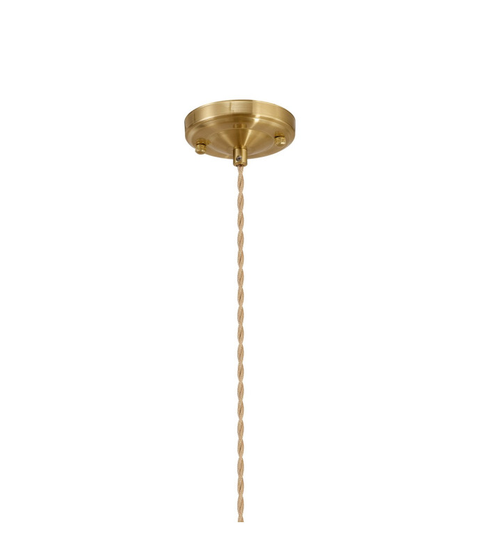 Moravia 35cm 1 Light Braided Pendant Round Tiered Metal Shade Brass/Pale Gold/Brass/Gold-6