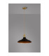 Moravia 35cm 1 Light Braided Pendant Round Tiered Metal Shade Brass/Pale Gold/Matt Black/Gold-3