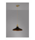 Moravia 35cm 1 Light Braided Pendant Round Tiered Metal Shade Brass/Pale Gold/Matt Black/Gold-8