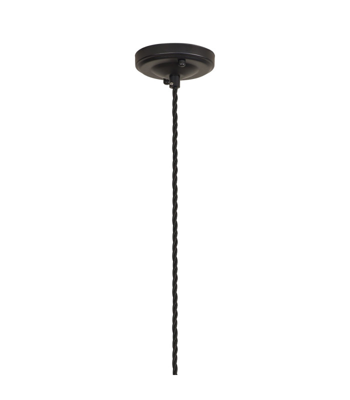 Moravia 35cm 1 Light Braided Pendant Round Tiered Metal Shade Satin Black/Black/Brass/Gold-6
