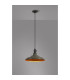 Moravia 35cm 1 Light Braided Pendant Round Tiered Metal Shade Satin Black/Black/Polished Grey/Gold-3