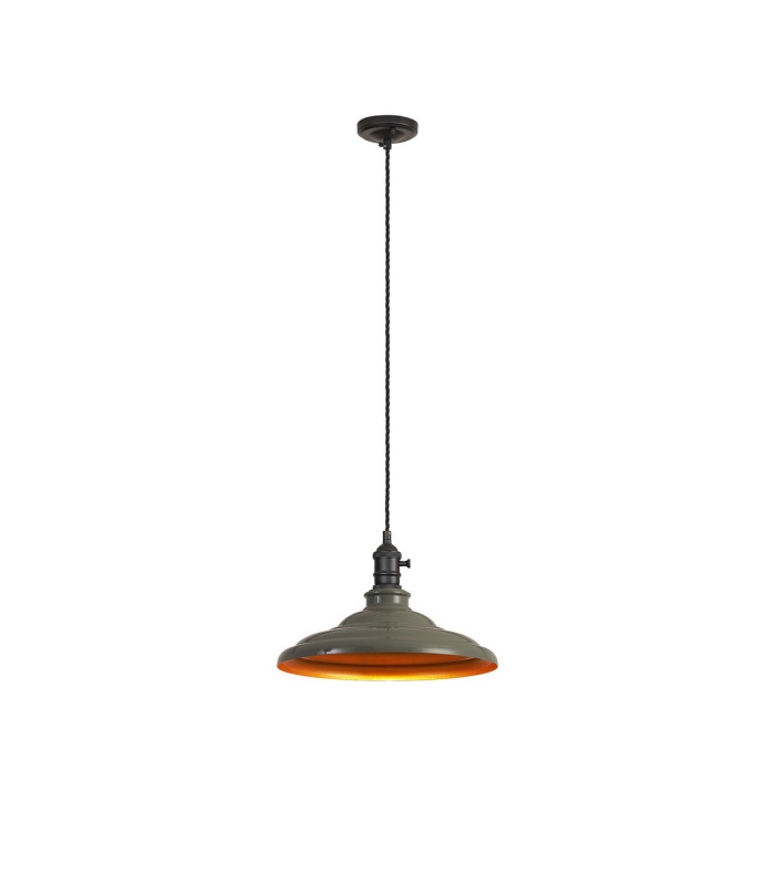 Moravia 35cm 1 Light Braided Pendant Round Tiered Metal Shade Satin Black/Black/Polished Grey/Gold-4