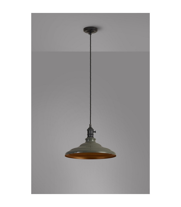 Moravia 35cm 1 Light Braided Pendant Round Tiered Metal Shade Satin Black/Black/Polished Grey/Gold-8