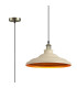Moravia 35cm 1 Light Knurled Pendant Round Tiered Metal Shade Antique Brass/Black/Beige/Gold-1