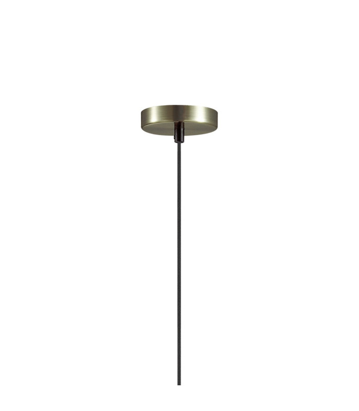 Moravia 35cm 1 Light Knurled Pendant Round Tiered Metal Shade Antique Brass/Black/Beige/Gold-6