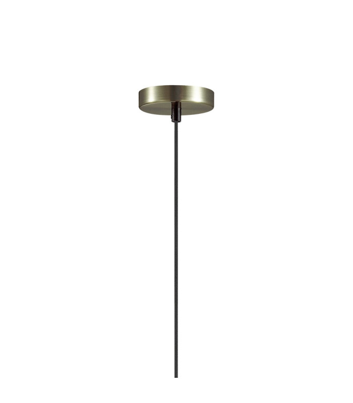 Moravia 35cm 1 Light Knurled Pendant Round Tiered Metal Shade Antique Brass/Black/Matt Black/Gold-6