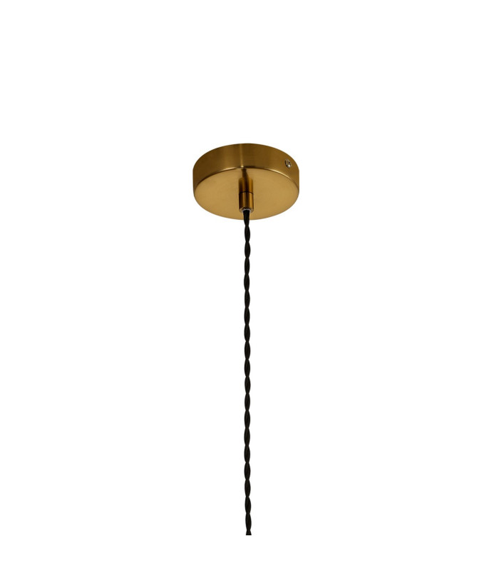 Moravia 35cm 1 Light Knurled Pendant Round Tiered Metal Shade Gilt Bronze/Black/Beige/Gold-6