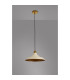 Moravia 35cm 1 Light Knurled Pendant Round Tiered Metal Shade Gilt Bronze/Black/Beige/Gold-8