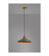 Moravia 35cm 1 Light Knurled Pendant Round Tiered Metal Shade Gilt Bronze/Black/Polished Grey/Gold-3