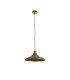 Moravia 35cm 1 Light Knurled Pendant Round Tiered Metal Shade Gilt Bronze/Black/Polished Grey/Gold-5