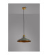Moravia 35cm 1 Light Knurled Pendant Round Tiered Metal Shade Gilt Bronze/Black/Polished Grey/Gold-8