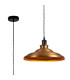 Moravia 35cm 1 Light Knurled Pendant Round Tiered Metal Shade Matt Black/Black/Brass/Gold-1
