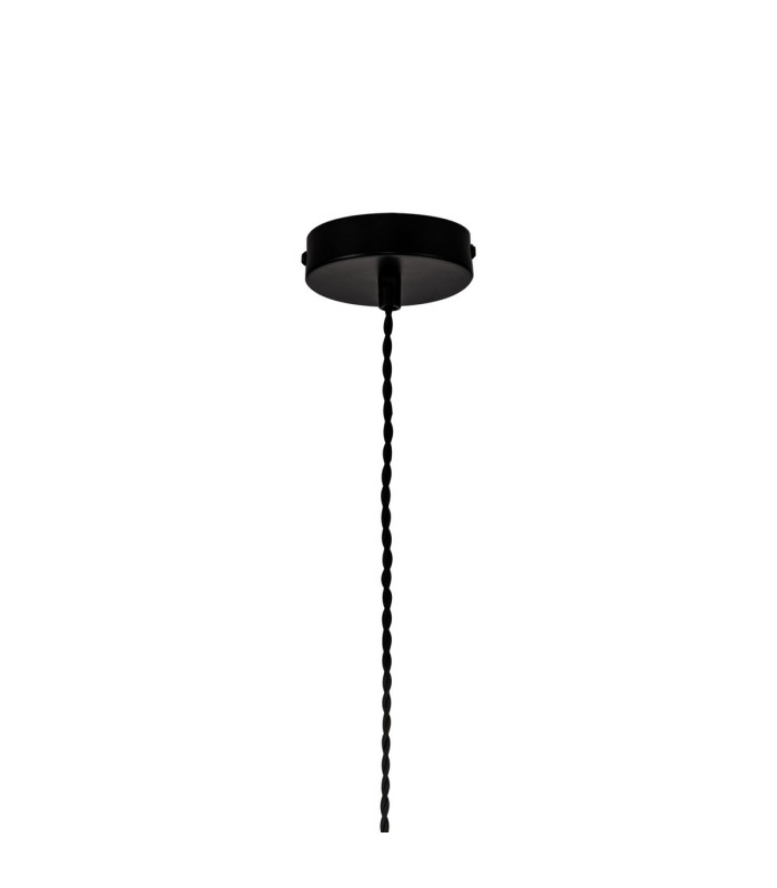 Moravia 35cm 1 Light Knurled Pendant Round Tiered Metal Shade Matt Black/Black/Brass/Gold-5
