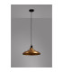 Moravia 35cm 1 Light Knurled Pendant Round Tiered Metal Shade Matt Black/Black/Brass/Gold-7