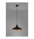 Moravia 35cm 1 Light Knurled Pendant Round Tiered Metal Shade Matt Black/Black/Matt Black/Gold-3