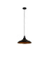 Moravia 35cm 1 Light Knurled Pendant Round Tiered Metal Shade Matt Black/Black/Matt Black/Gold-5