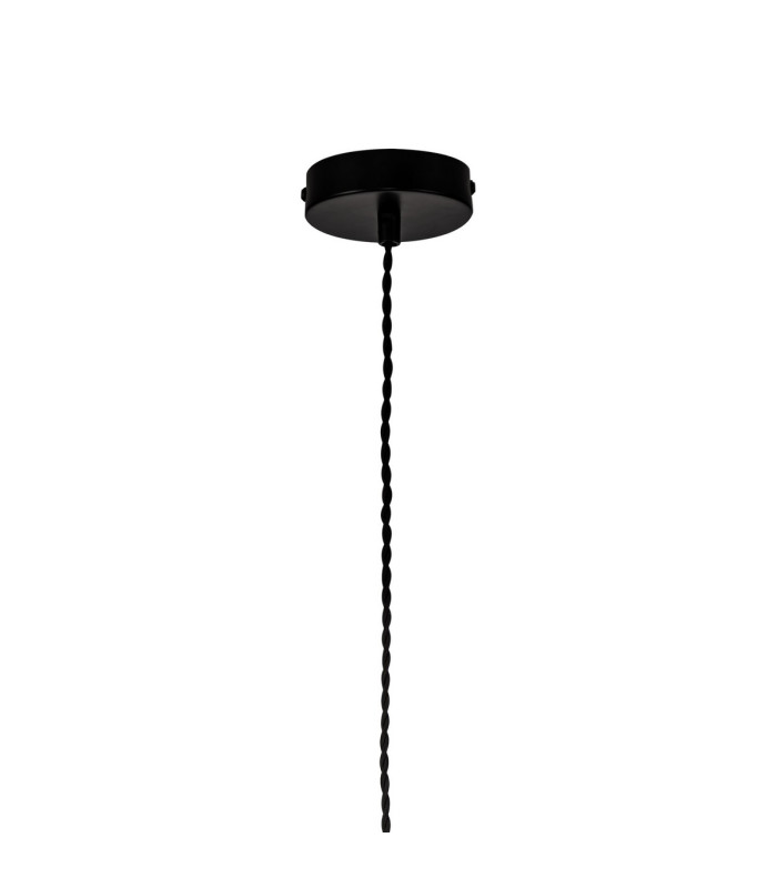 Moravia 35cm 1 Light Knurled Pendant Round Tiered Metal Shade Matt Black/Black/Matt Black/Gold-6