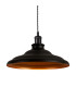 Moravia 35cm 1 Light Knurled Pendant Round Tiered Metal Shade Matt Black/Black/Matt Black/Gold-7