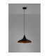 Moravia 35cm 1 Light Knurled Pendant Round Tiered Metal Shade Matt Black/Black/Matt Black/Gold-8