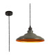 Moravia 35cm 1 Light Knurled Pendant Round Tiered Metal Shade Pewter/Dark Grey/Polished Grey/Gold-1