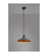Moravia 35cm 1 Light Knurled Pendant Round Tiered Metal Shade Pewter/Dark Grey/Polished Grey/Gold-3