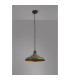 Moravia 35cm 1 Light Knurled Pendant Round Tiered Metal Shade Pewter/Dark Grey/Polished Grey/Gold-8