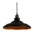 Moravia 35cm 1 Light Knurled Pendant Round Tiered Metal Shade Pewter/Dark Grey/Matt Black/Gold-7