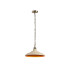 Moravia 35cm 1 Light Pendant Round Tiered Metal Shade Antique Brass/Beige/Gold-4