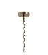 Moravia 35cm 1 Light Pendant Round Tiered Metal Shade Antique Brass/Beige/Gold-6