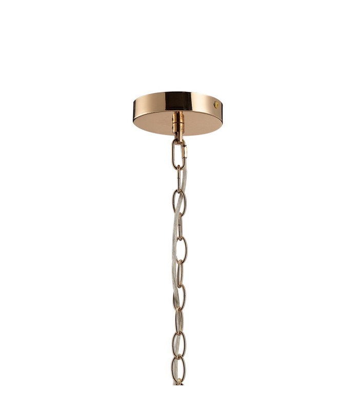 Moravia 35cm 1 Light Pendant Round Tiered Metal Shade French Gold/Beige/Gold-6