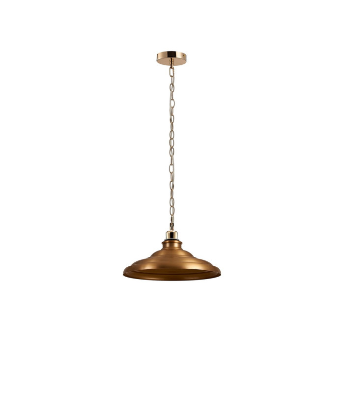Moravia 35cm 1 Light Pendant Round Tiered Metal Shade French Gold/Brass/Gold-5