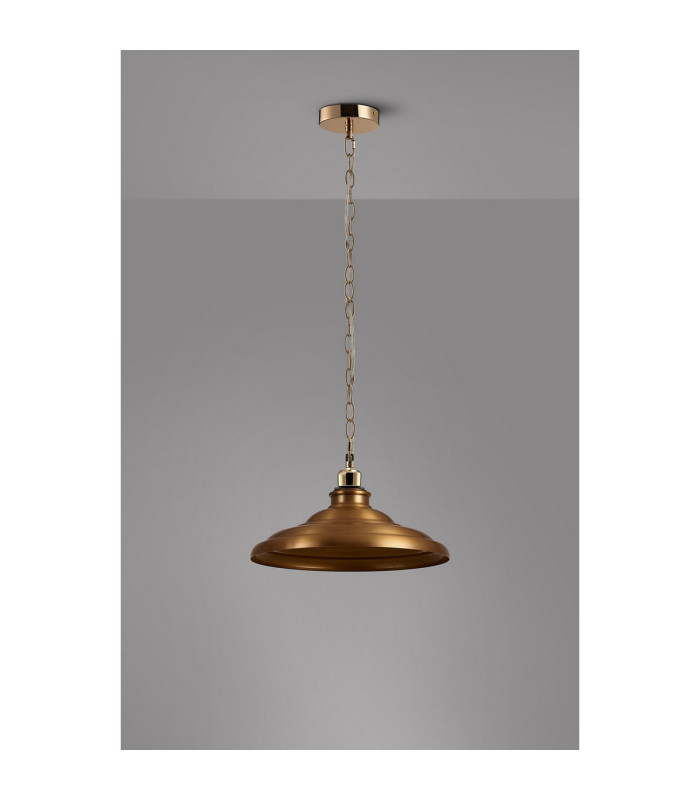 Moravia 35cm 1 Light Pendant Round Tiered Metal Shade French Gold/Brass/Gold-8