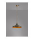 Moravia 35cm 1 Light Pendant Round Tiered Metal Shade French Gold/Polished Grey/Gold-3