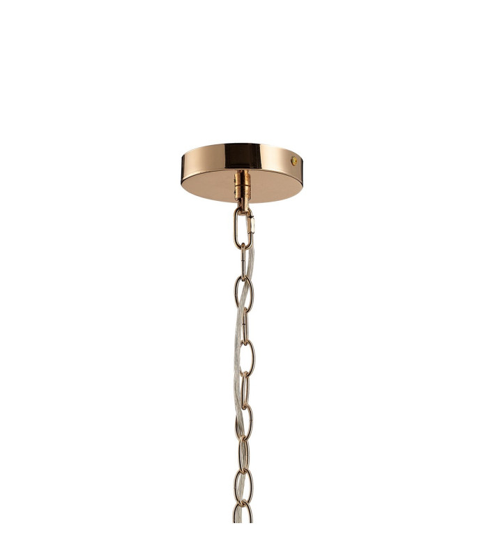 Moravia 35cm 1 Light Pendant Round Tiered Metal Shade French Gold/Polished Grey/Gold-6