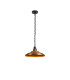 Moravia 35cm 1 Light Pendant Round Tiered Metal Shade Matt Black/Brass/Gold-4