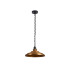 Moravia 35cm 1 Light Pendant Round Tiered Metal Shade Matt Black/Brass/Gold-5