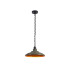 Moravia 35cm 1 Light Pendant Round Tiered Metal Shade Matt Black/Polished Grey/Gold-4