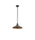 Moravia 35cm 1 Light Pendant Round Tiered Metal Shade Matt Black/Polished Grey/Gold-5