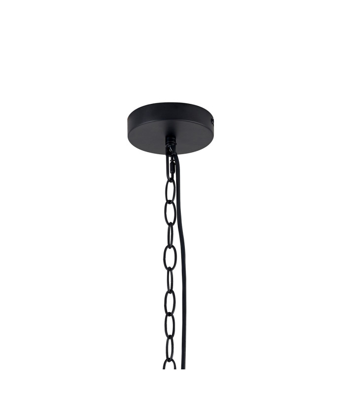 Moravia 35cm 1 Light Pendant Round Tiered Metal Shade Matt Black/Polished Grey/Gold-6