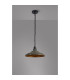 Moravia 35cm 1 Light Pendant Round Tiered Metal Shade Matt Black/Polished Grey/Gold-8