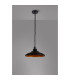 Moravia 35cm 1 Light Pendant Round Tiered Metal Shade Matt Black/Matt Black/Gold-3