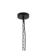 Moravia 35cm 1 Light Pendant Round Tiered Metal Shade Matt Black/Matt Black/Gold-6
