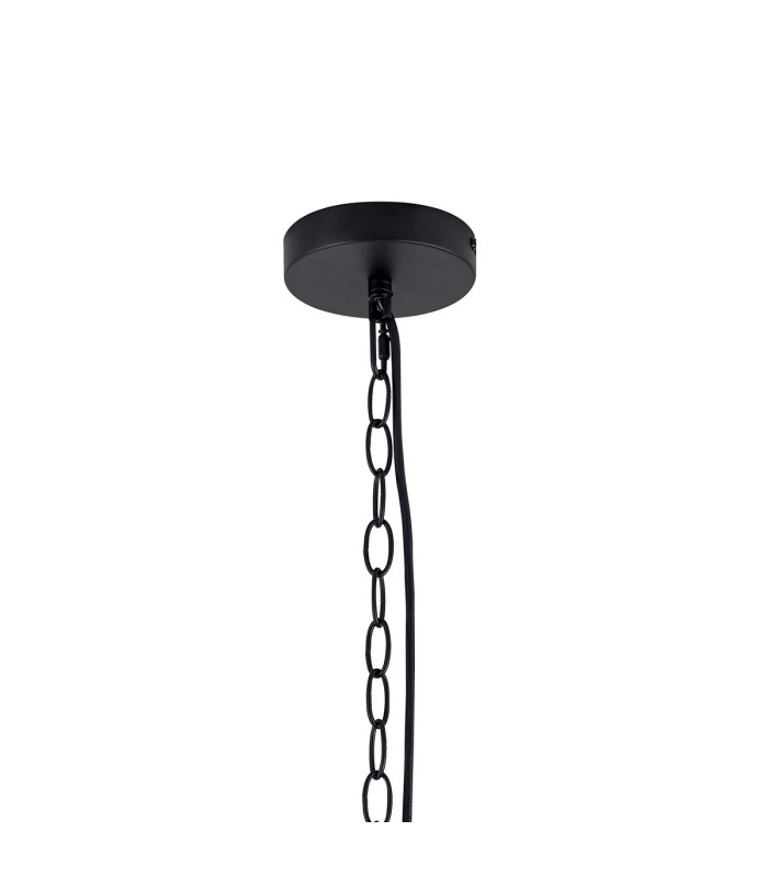 Moravia 35cm 1 Light Pendant Round Tiered Metal Shade Matt Black/Matt Black/Gold-6