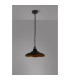 Moravia 35cm 1 Light Pendant Round Tiered Metal Shade Matt Black/Matt Black/Gold-8