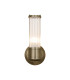 Fairport 1 Light Glass Rod Wall E14 IP44 Antique Brass/Clear Glass Rods-5