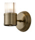 Fairport 1 Light Glass Rod Wall E14 IP44 Antique Brass/Clear Glass Rods-8